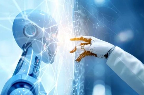 A person looking at a digital device.