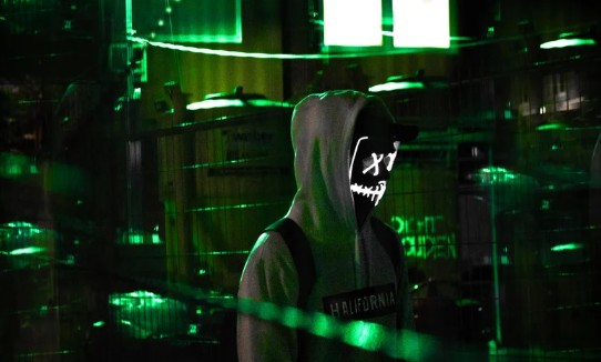 Abstract blue graphic representing business solutions